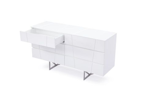 Modrest Chrysler Modern White Dresser | Atlas Furniture Imports with regard to Modrest Chrysler Modern White Dresser