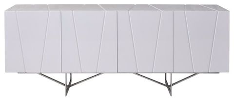 Modrest Chrysler Modern White High Gloss Buffet - Contemporary ... with regard to Design Features That Make Modrest Chrysler Modern White Dresser Stand Out