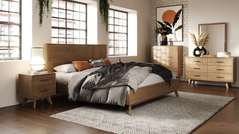 Modrest Claire Walnut Bed, Queen - Midcentury - Platform Beds - By Vig ... inside Caring for Your Modrest Claire Walnut Chest Timeless Advice