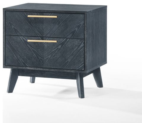 Modrest Diana Modern Grey Ash Nightstand - Midcentury - Nightstands And ... pertaining to Design Insights Behind the Popular Modrest Diana Modern Grey Ash Dresser Piece