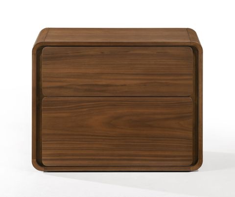 Modrest Dustin - Modern Walnut Nightstand | Atlas Furniture Imports regarding Modrest Dustin Modern Walnut Dresser