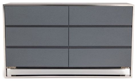 Modrest Jolene 6-Drawer Self Closing Modern Stainless Steel Dresser In ... with regard to The Lasting Appeal of a Contemporary Modrest Dresser