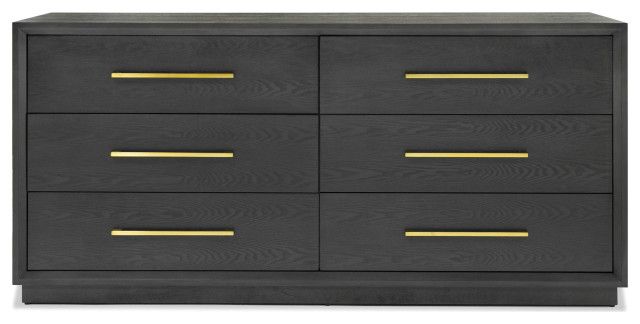 Modrest Manhattan Contemporary Gray And Gold Dresser - Transitional ... regarding Modrest Manhattan Contemporary Gray And Gold Dresser