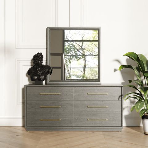 Modrest Manhattan- Contemporary Grey And Gold Dresser | Atlas Furniture ... with The Lasting Appeal of a Contemporary Modrest Dresser