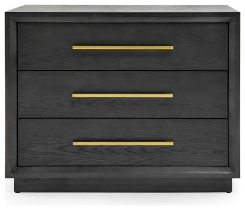 Modrest Manhattan- Contemporary Grey And Gold Nightstand - Transitional ... intended for Inside the Modrest Manhattan Chest Timeless Style Meets Modern Design