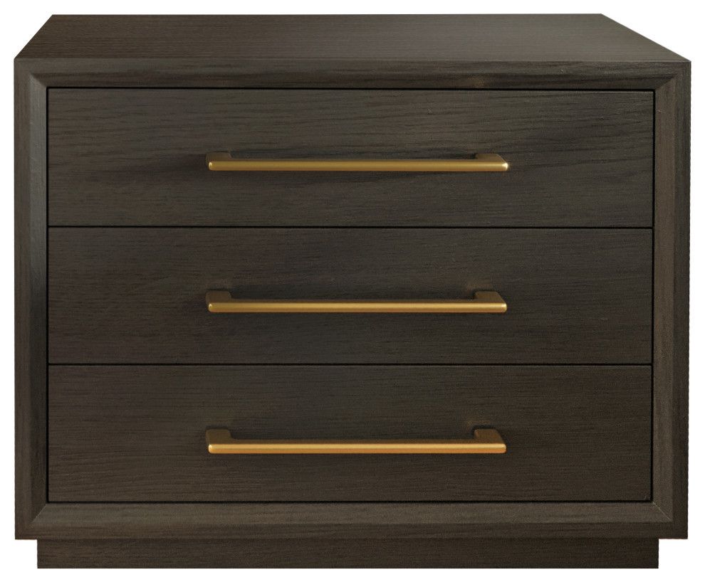 Modrest Manhattan- Contemporary Grey And Gold Nightstand - Transitional ... pertaining to Modrest Manhattan- Contemporary Grey And Gold Chest