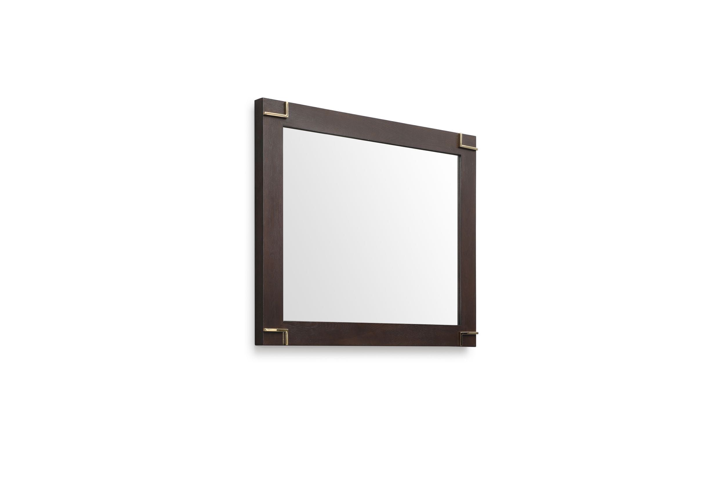 Modrest Moontide - Modern Smoked Ash &amp; Gold Mirror | Atlas Furniture ... with Modrest Moontide Modern Dresser