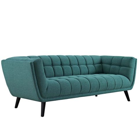 Modway Bestow Modern Style Upholstered Polyester Fabric Sofa In Teal ... for Understanding the Materials and Craftsmanship of the Modway Proximity Sofa