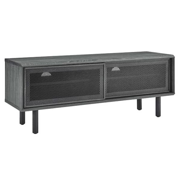 Modway Kurtis 47 In. Tv Stand In Charcoal Eei-6233-Cha - The Home Depot pertaining to Understanding the Kurtis 67 inch TV and Vinyl Record Stand in Charcoal Finish