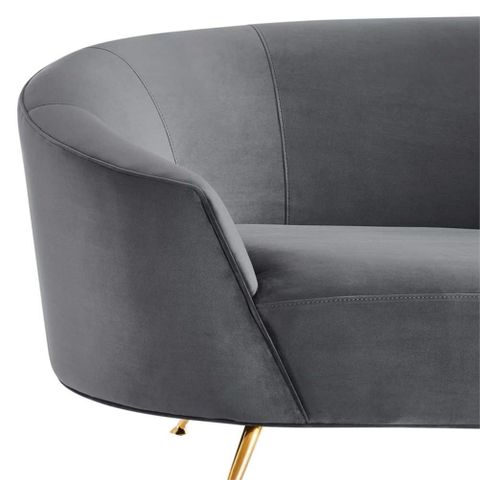 Modway Marchesa Modern Performance Velvet Upholstered Sofa In Gray/Gold ... with regard to The Modway Marchesa Sofa A Luxurious Yet Practical Choice for Modern Homes