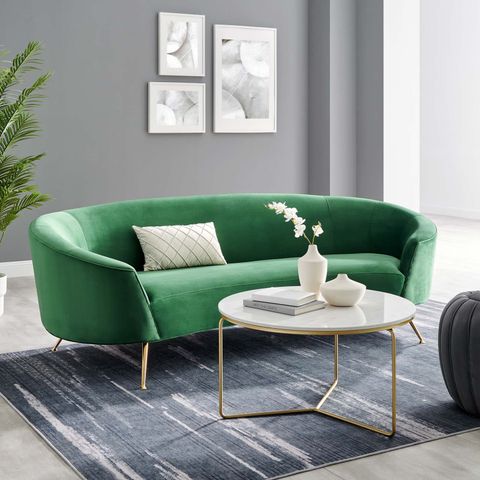 Modway Marchesa Upholstered Performance Velvet Sofa | Wayfair pertaining to Stories from Homes The Real-Life Joy of Eminence Velvet Sofas