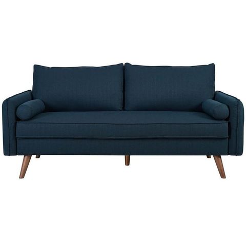 Modway Revive Upholstered Fabric Sofa In Azure (Blue) | Upholstered ... throughout Modway Proximity Modern Upholstered Polyester Fabric Sofa In Azure Blue