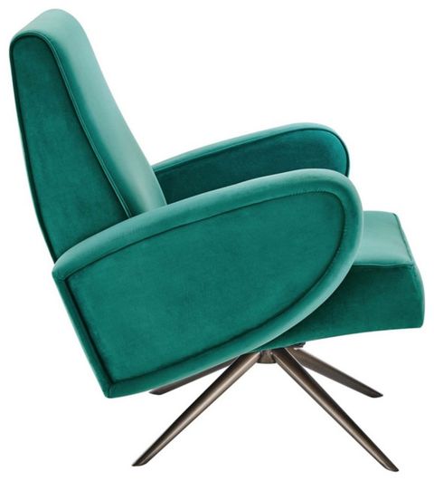 Modway Superior Modern Performance Velvet Swivel Chair In Teal Blue ... in A Closer Look at the Modway Contessa Modern Sofa in Striking Teal