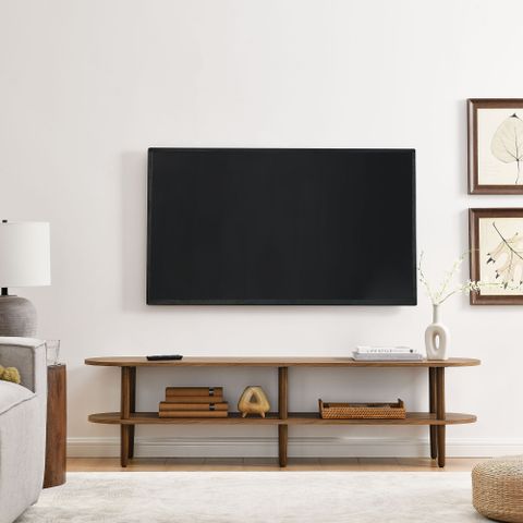 Modway Torus Oval Wood Tv Stand & Reviews | Wayfair in Exploring the durability and beauty of walnut torus oval television furniture
