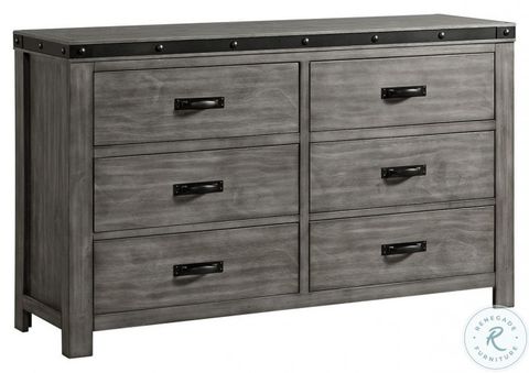 Montauk Wade Gray 6 Drawer Youth Dresser From Picket House Furnishings ... pertaining to Picket House Furnishings Montauk 7-Drawer Dresser
