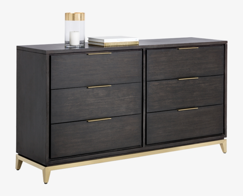 Montes Dresser - Brushed Gold - Sunpan Edmund Dresser - Brushed Gold ... regarding The Art of Choosing the Right Gloss Finish Dresser for Your Home Décor