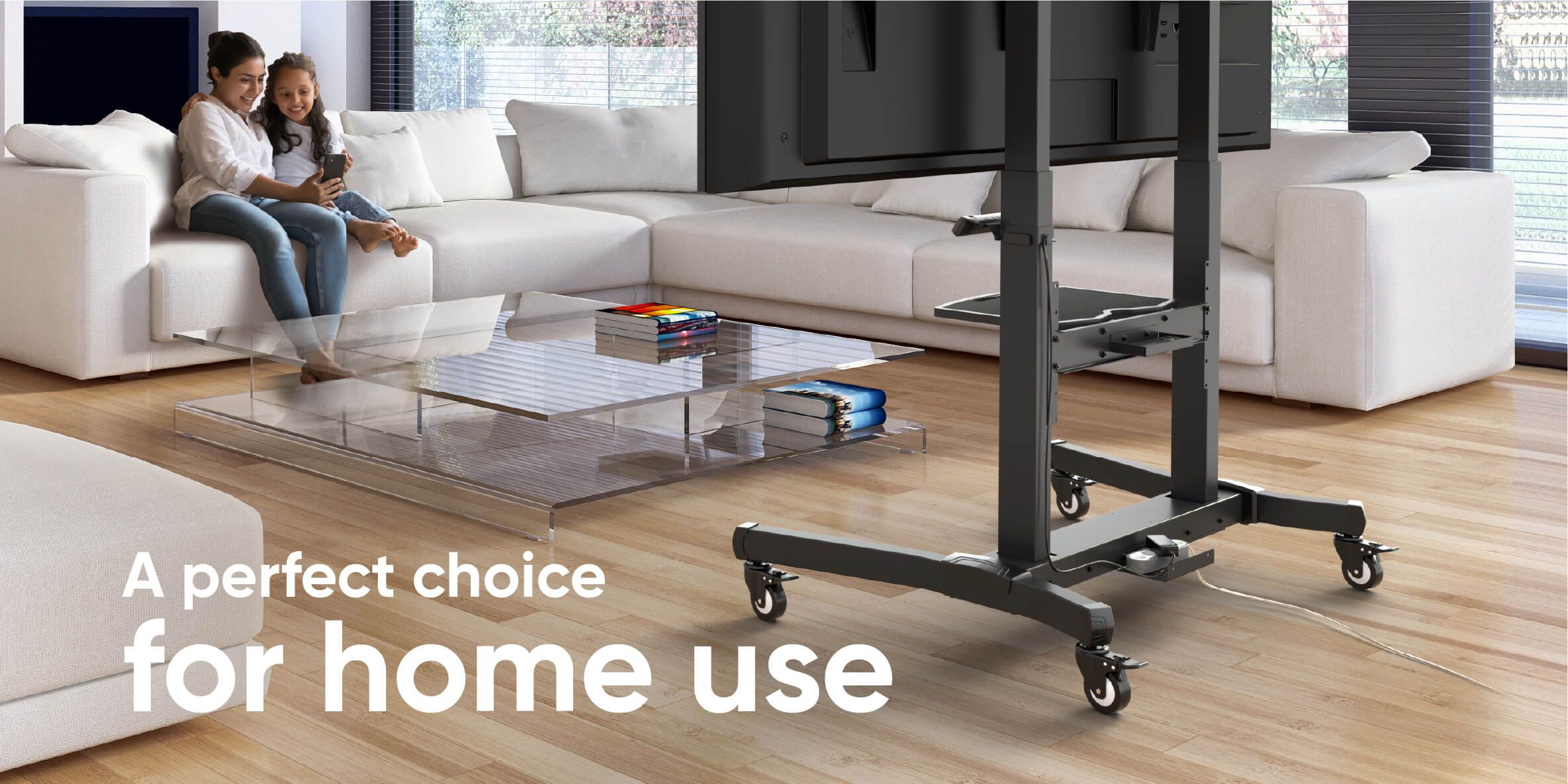 Motorized Tv Lift Tv Cart For 50-100&quot; Tvs Onkron Ts1991-Elift – Onkron Us in Onkron Motorized Mobile Tv Lift With Wheels For 50-100 Inch Screens Up To 265 Lb