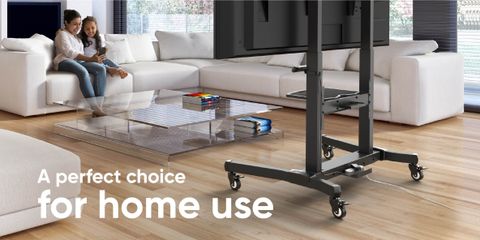 Motorized Tv Lift Tv Cart For 50-100" Tvs Onkron Ts1991-Elift – Onkron Us in Onkron Motorized Mobile Tv Lift With Wheels For 50-100 Inch Screens Up To 265 Lb