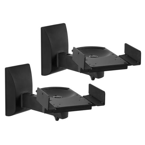 Mount-It! Speaker Wall Mounts, Pair Of Universal Side Clamping ... with Avf Traditional Steel Side Clamping Speaker Mounts In Black (Set Of 2)