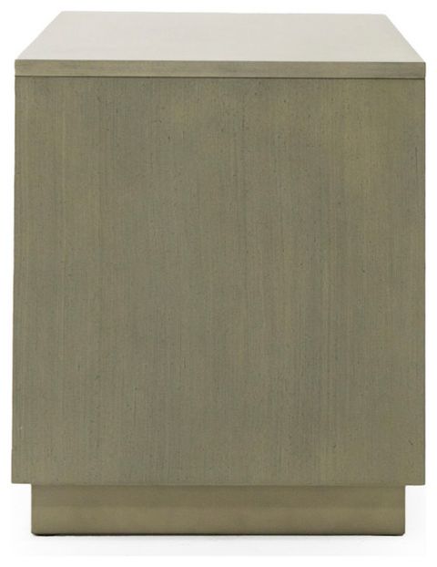 Nixa Modern Wide Birch, Brushed Bronze Nightstand - Transitional ... throughout Nixa Modern Wide Birch, Brushed Bronze Dresser