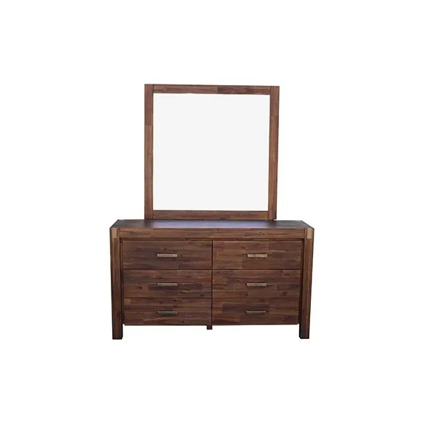 Nour Dresser With Mirror In Chocolate Colour By Luxe Mirrors - Style ... within Exploring the Richness of Toffee Brown Hollis Dresser and Mirror Sets