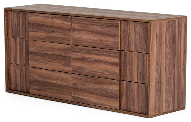Nova Domus Asus Italian Modern Walnut Dresser - Contemporary - Dressers ... regarding Nova Domus Benzon Italian Modern Dark Rovere Dresser