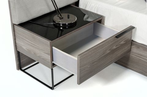 Nova Domus Enzo Italian Modern Gray Walnut And Fabric Bed, Queen ... with regard to Modern Living Spaces and the Role of Statement Furniture Pieces