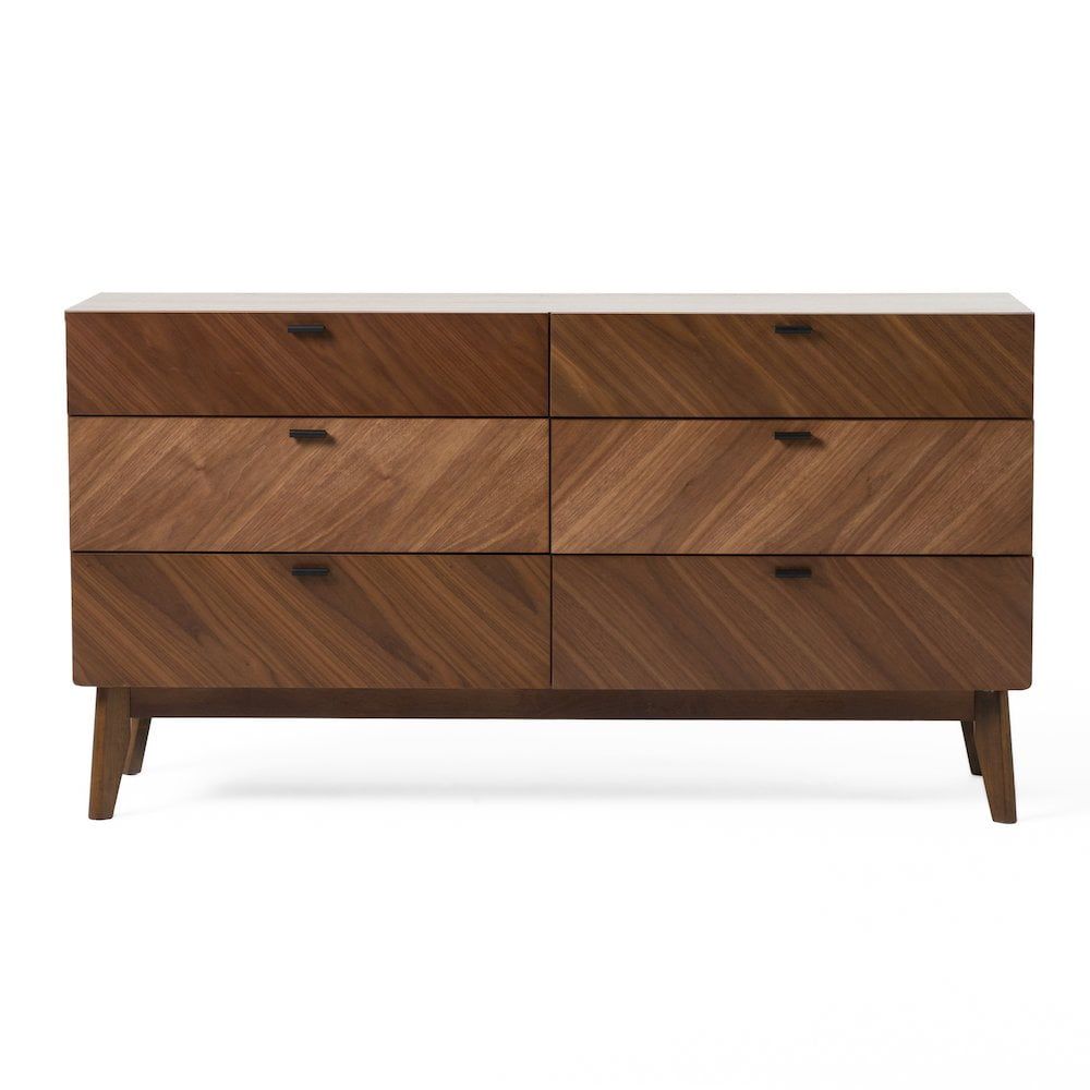 Nova Domus Kamela- Modern Walnut Dresser - Walmart.com inside Nova Domus Rado Modern Walnut And Stucco Dresser