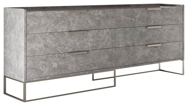 Nova Domus Marbella Italian Modern Gray Marble Dresser - Traditional ... in Nova Domus Enzo Italian Modern Gray Walnut Dresser