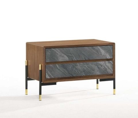 Nova Domus Metcalf Mid-Century Walnut & Grey Nightstand - Kfrooms with regard to Nova Domus Metcalf Mid-Century Walnut And Gray Dresser