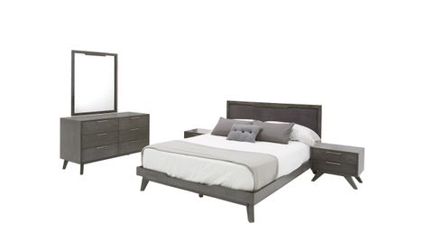 Nova Domus Soria Modern Gray Wash Bedroom Set, Queen - Midcentury ... within Nova Domus Soria Modern Gray Wash Dresser