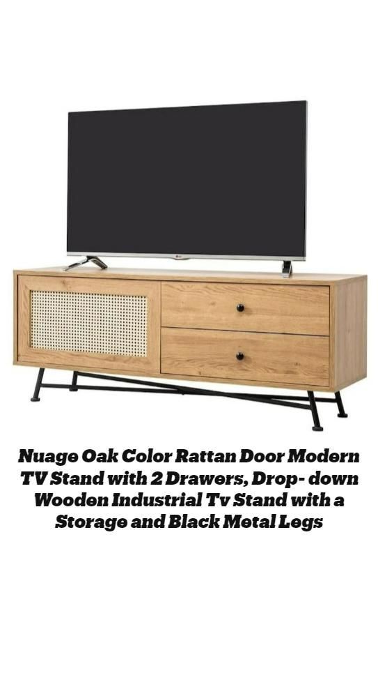Durability Meets Design The Reid Industrial TV Stand Oak Black 2-Drawer Explained