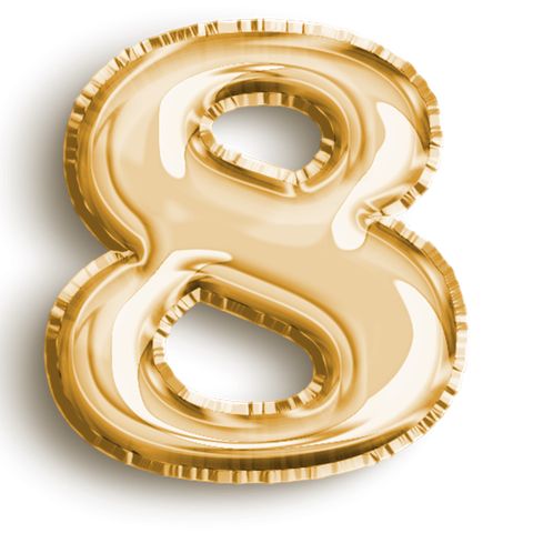 Number 8 Metallic Gold Number Balloon. Airfoil Filled Number ... pertaining to 8 Laundry Room Ideas To Watch For This Year