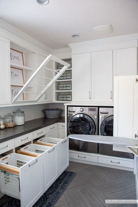 Organized Laundry Room Cupboards And Drawers - The Sunny Side Up Blog ... within The Organized Home Starts Here Designing Your Family's Dream Laundry Space
