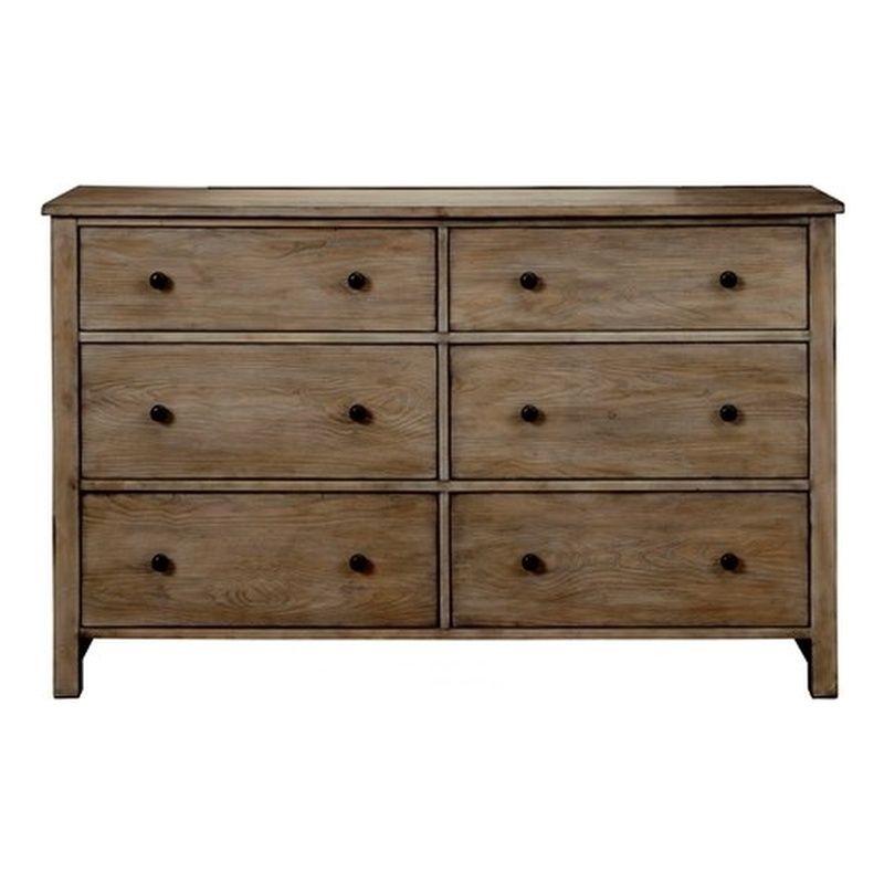 Origins By Alpine Classic Wood 6 Drawer Dresser In Natural Gray ... with Understanding the craftsmanship behind Alpine Furniture's Lorraine Wood 6 Drawer Dresser