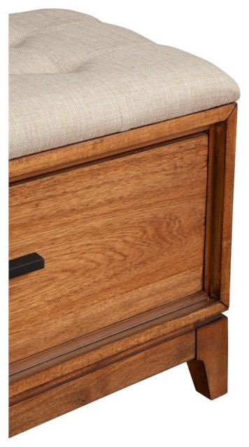 Origins By Alpine Nova Bench In Honey Maple (Brown) - Transitional ... for Origins By Alpine Nova Tv Console In Honey Maple (Brown)
