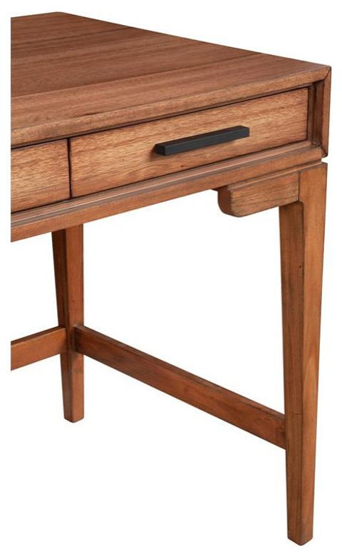 Origins By Alpine Nova Large Wood Desk In Honey Maple (Brown ... pertaining to Origins By Alpine Nova Tv Console In Honey Maple (Brown)