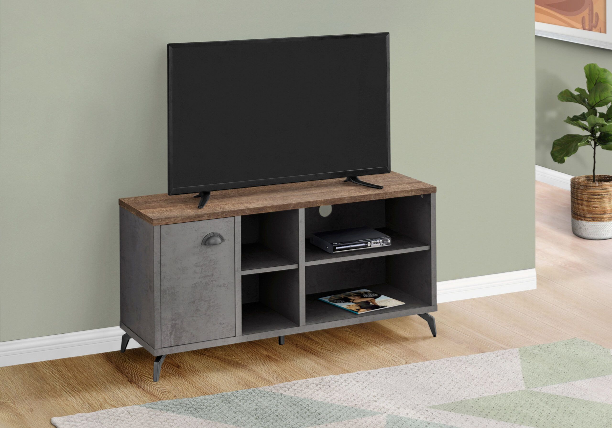 Orren Ellis Tv Stand, 48 Inch, Console, Media Entertainment Center ... pertaining to Expert Tips for Selecting and Arranging Your 48-Inch Laminate Walnut TV Console