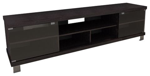 Pemberly Row 71" Extra Wide Tv Stand In Ravenwood Black - Contemporary ... for Maximizing Media Storage The Holland 71" Extra Wide TV Bench Explained