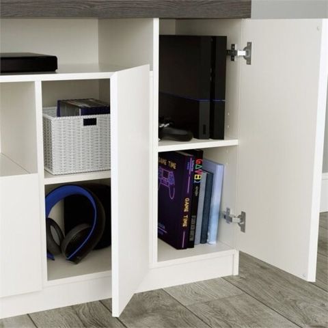 Pemberly Row Contemporary Engineered Wood Tv Stand For Tvs Up To 50 In ... inside Understanding the durability factors of engineered wood TV stands