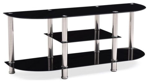 Pemberly Row Modern Glass Tv Stand For Tvs Up To 55" In Black ... within Pemberly Row Modern Glass Tv Stand For Tvs Up To 35" In Black