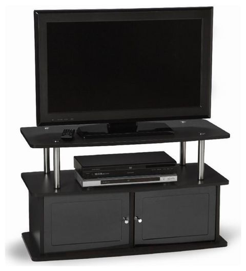 Pemberly Row Modern Wood Tv Stand For Tvs Up To 36" With 2 Cabinets In ... with Pemberly Row Modern Glass Tv Stand For Tvs Up To 35" In Black
