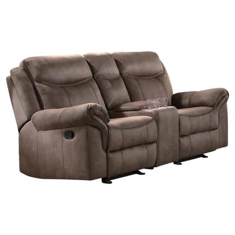 Pemberly Row Transitional Microfiber Double Glider Reclining Love Seat ... in A Deep Dive into the Traditional Microfiber Sofa Design by Pemberly Row