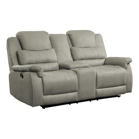 Pemberly Row Transitional Microfiber Double Glider Reclining Love Seat ... with Pemberly Row 20.5" Traditional Microfiber Double Glider Reclining Sofa In Brown