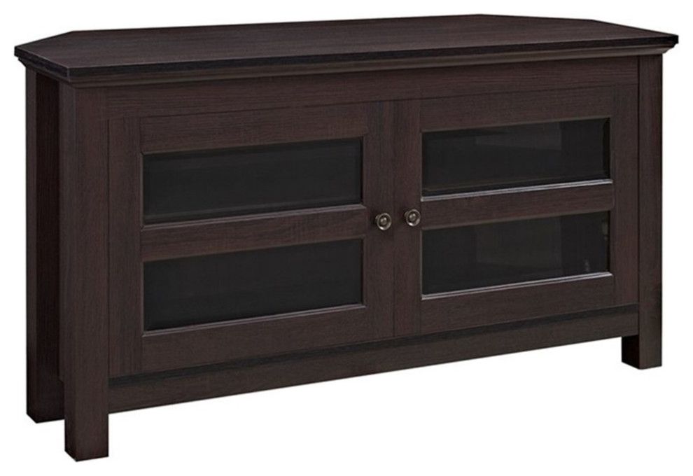 Pemberly Row Transitional Wood Corner Tv Stand For Tvs Up To 44&quot; In ... regarding Creating a Stylish Living Room with the Pemberly Row Transitional TV Stand