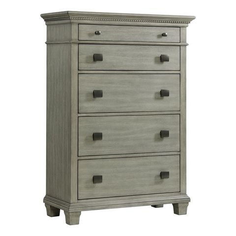 Picket House Furnishings Clovis 5-Drawer Chest In Grey | Cymax Business with Picket House Furnishings Clovis 7-Drawer Dresser In Grey Cw300Dr