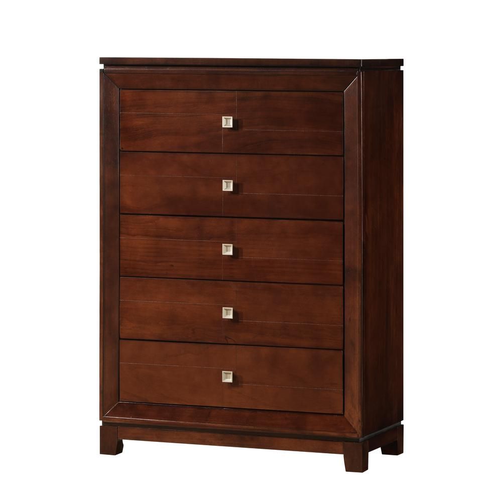 Picket House Furnishings Easton 5-Drawer Chest In Cherry-Ln600Ch - The ... throughout Picket House Furnishings Harrison 4-Drawer Chest