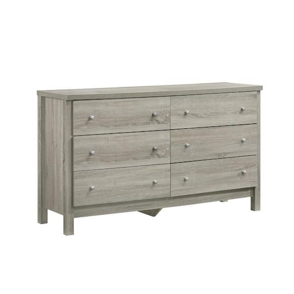 Picket House Furnishings Grey Cian 6-Drawer Dresser B.10253.Dre - The ... throughout Picket House Furnishings Clovis 7-Drawer Dresser In Grey Cw300Dr