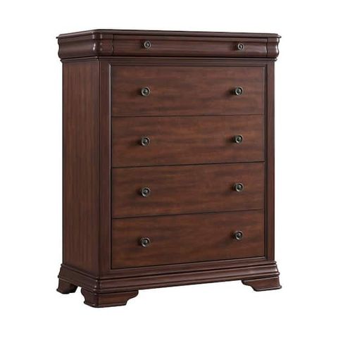 Picket House Furnishings Stark Cherry 5-Drawer 40 In. Chest Of Drawers ... regarding Beyond the Basics Caring for Your Picket House Furnishings Harrison 4-Drawer Chest