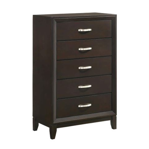 Picket House Furnishings Warren 5-Drawer Chest In Merlot within Picket House Furnishings Jack 5-Drawer Gentlemen's Chest